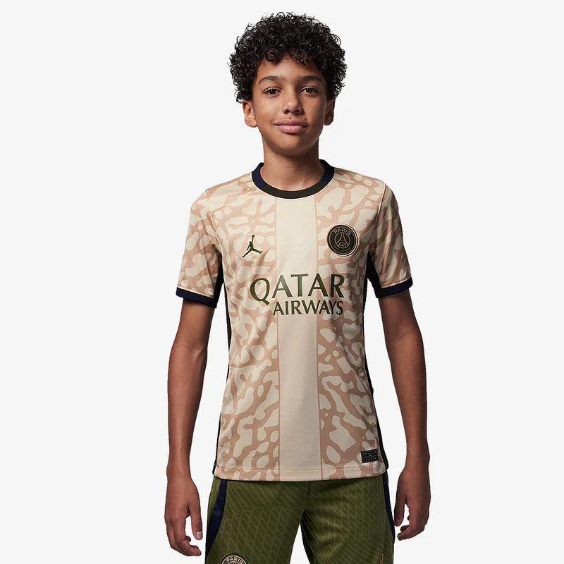 Maglia Jordan x Paris Saint-Germain 23/24 Bambini 4° Kit Dri-Fit Stadium Maniche Corte