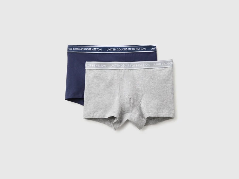 Set di due boxer con elastico logato