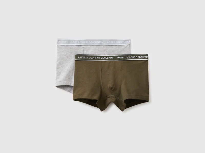 Set di due boxer con elastico logato