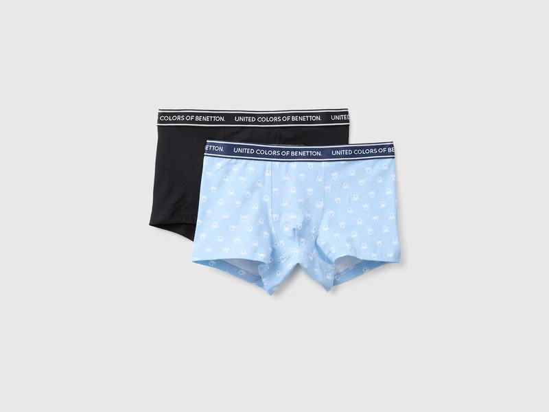 Set di due boxer con elastico logato