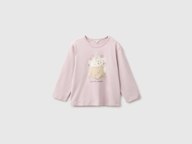 T-shirt con stampa in cotone bio