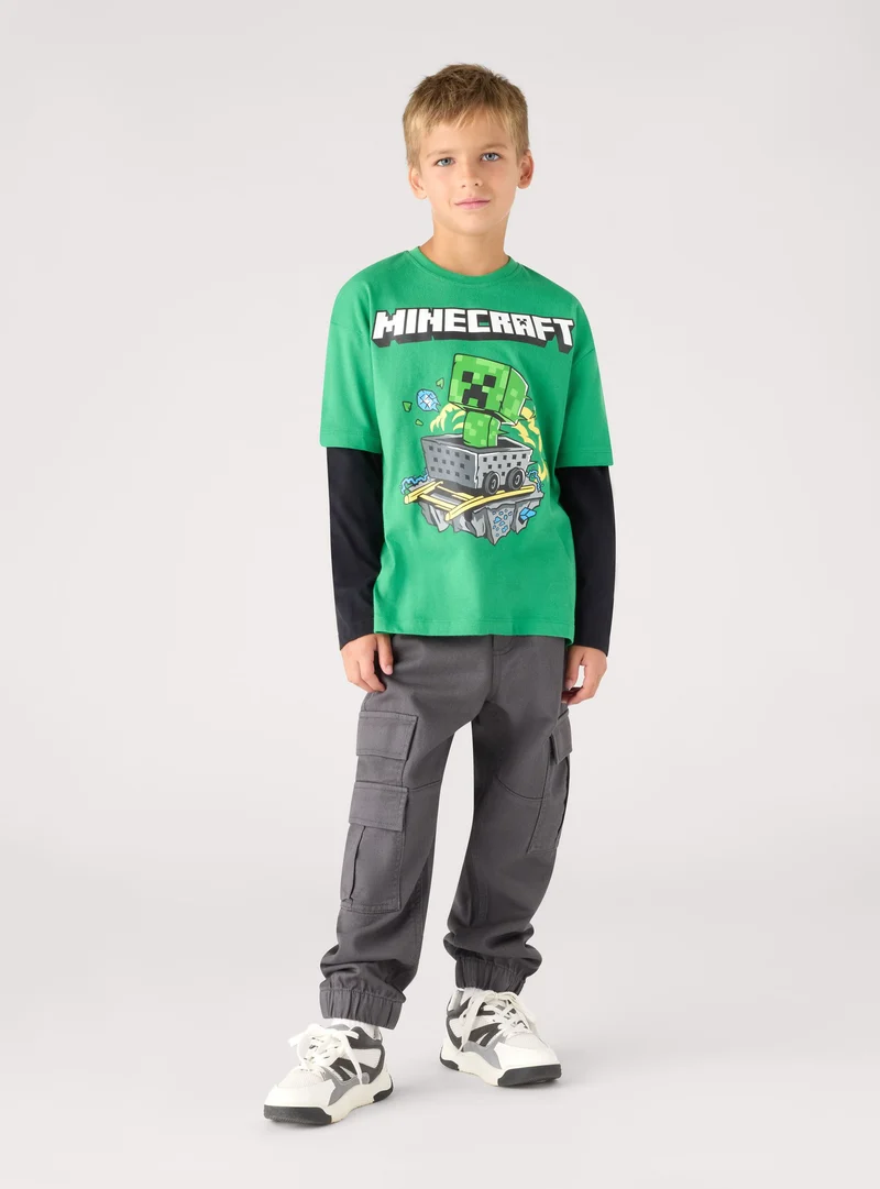 T-shirt manica lunga con stampa Minecraft®