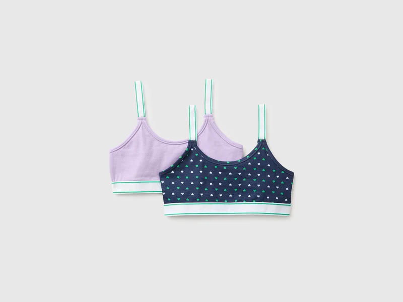 Due brassiere con elastico logato
