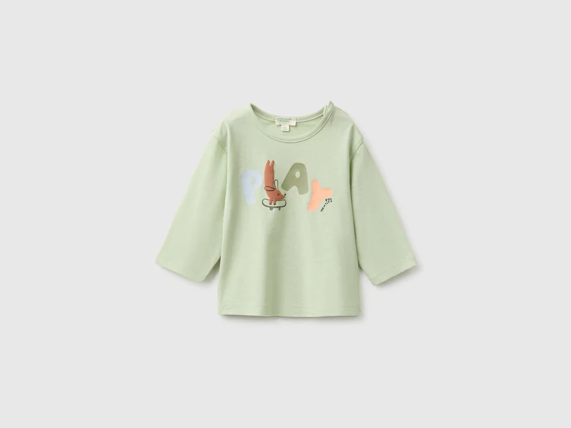 T-shirt con stampa in cotone bio