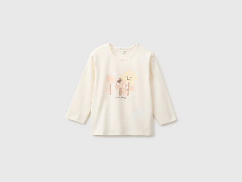 T-shirt con stampa in cotone bio