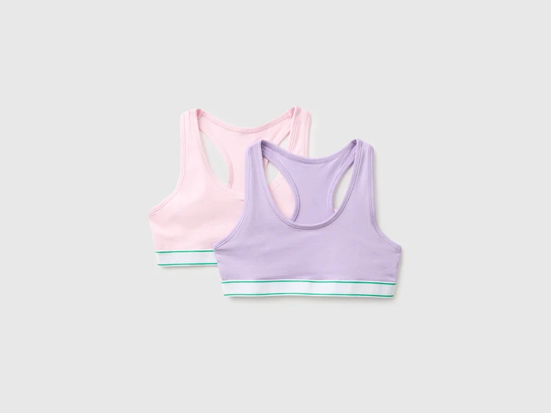 Due brassiere in cotone