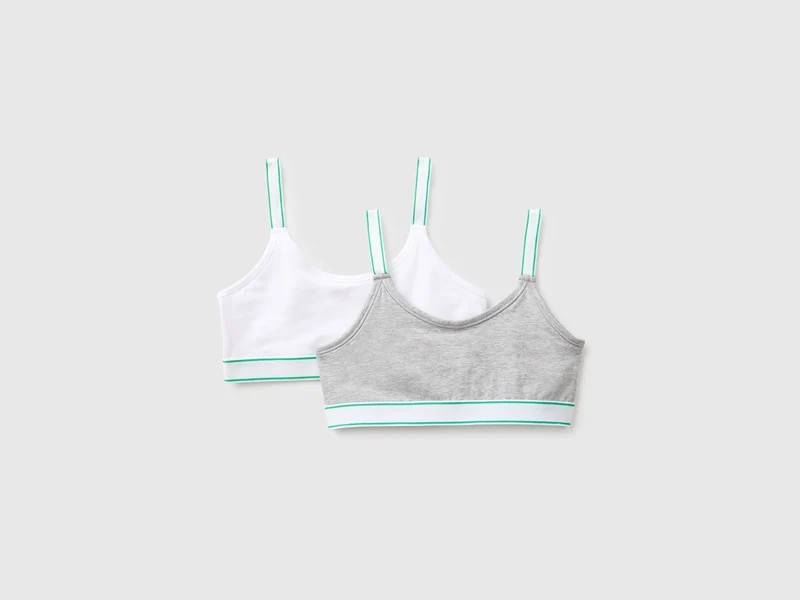 Due brassiere con elastico logato