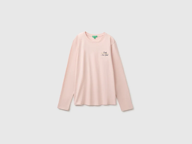 T-shirt in cotone bio con ricamo
