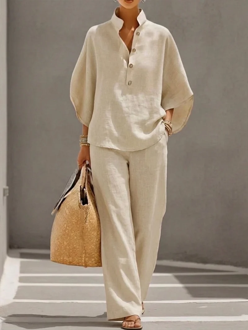 Nerina | Women's Breezy Effortless Loungewear Two Piece Set
