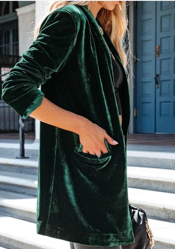 Amelia | Women's Elegant Velvet Blazer for Luxurious Style