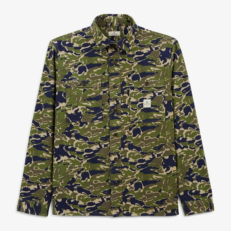 Surchemise en coton motif camouflage Clovis