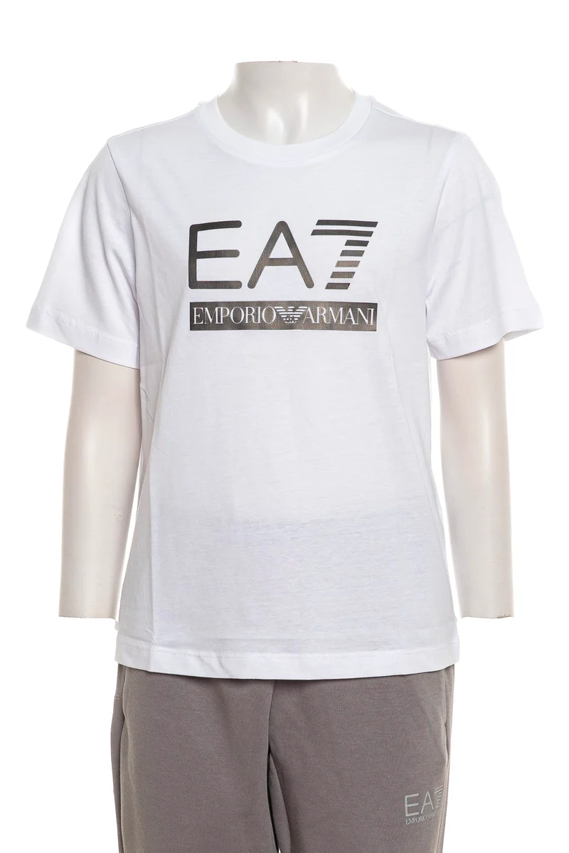 T Shirt Ea7 Train Visibility Boy Tee Da Bambino Bianca