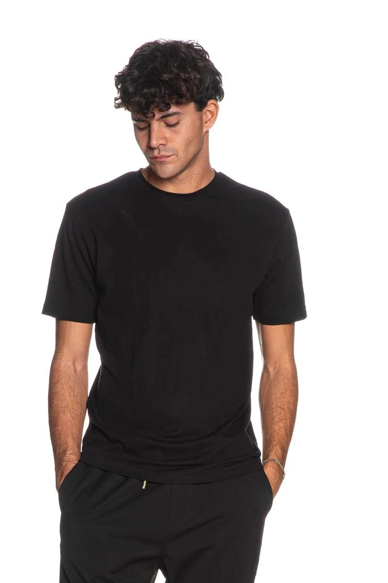 T Shirt Gianni Lupo Classic No L Da Uomo Nera