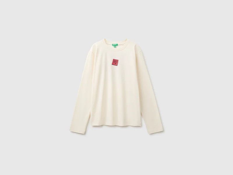 T-shirt in cotone bio con ricamo