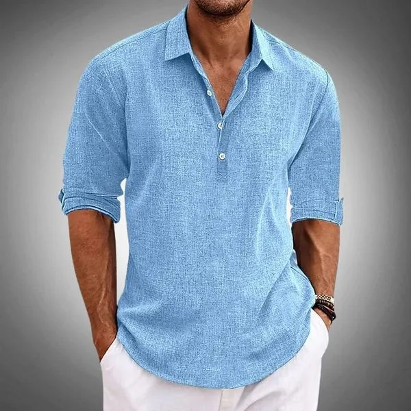 Parker | Men's Relaxed Cotton-Blend Popover Shirt