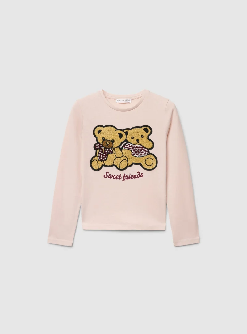 T-shirt con stampa orsetti