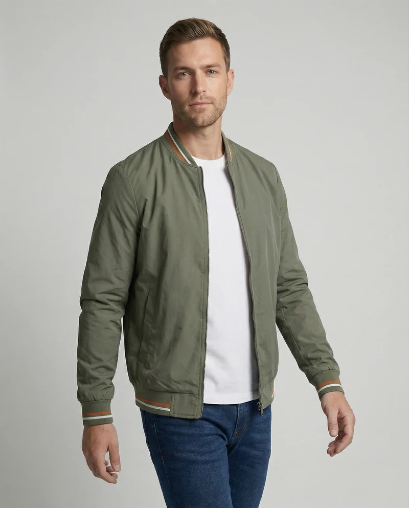 Jeffrey | Men's Modern Slim-Fit Lightweight Bomber Jacket