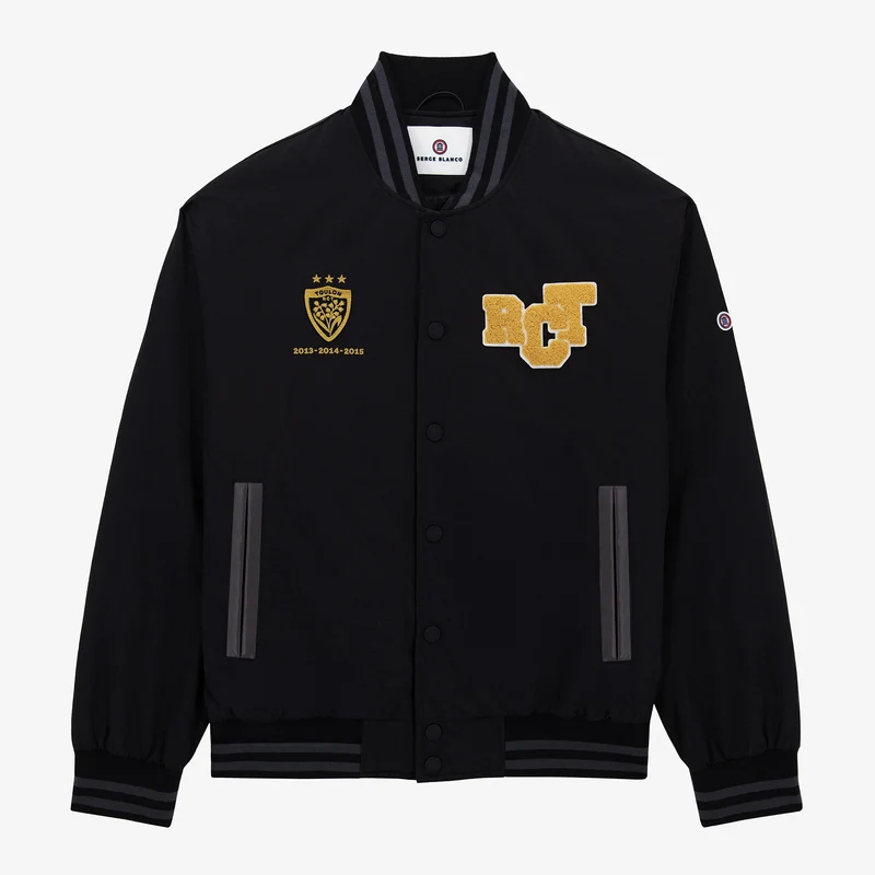 Veste teddy 100% coton noir RCT Triplé Coupe d'Europe Toulon Champion