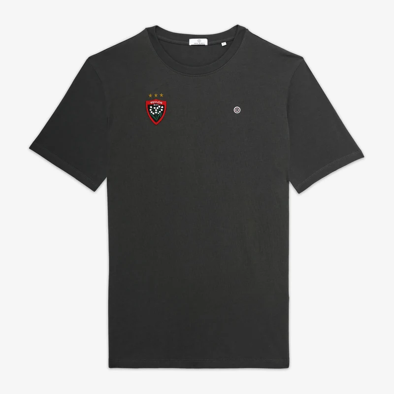 T-shirt manches courtes RCT 100% coton gris anthracite Triplé Historique