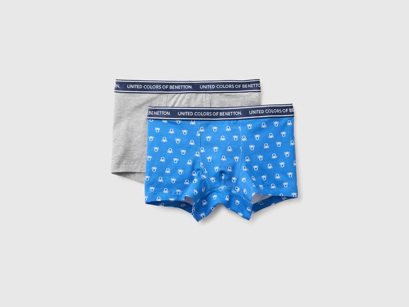 Set di due boxer con elastico logato