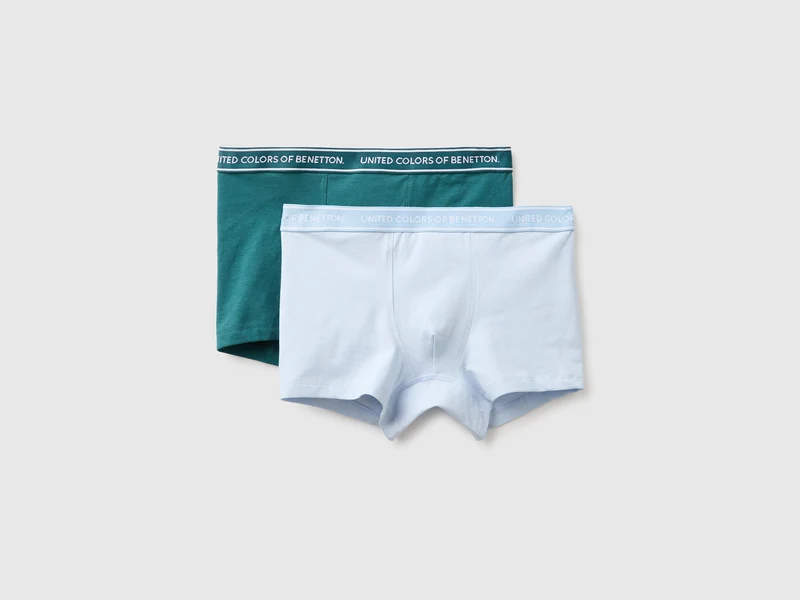 Set di due boxer con elastico logato