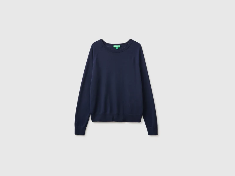 Maglia girocollo in misto seta
