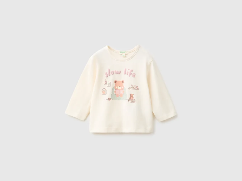 T-shirt con stampa in cotone bio