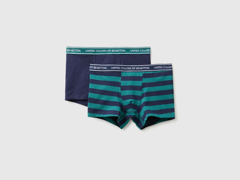 Set di due boxer con elastico logato