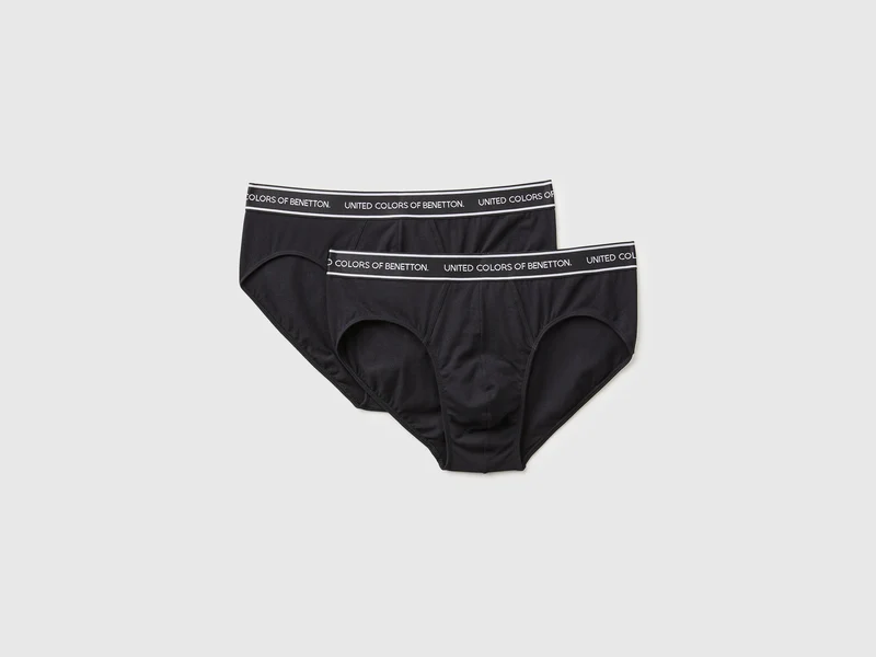 Set di due slip con elastico logato