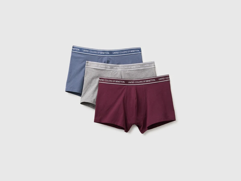 Set di tre boxer con elastico logato