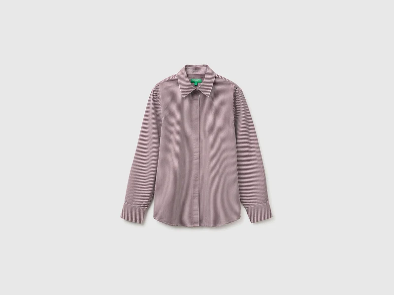 Camicia in cotone a righe
