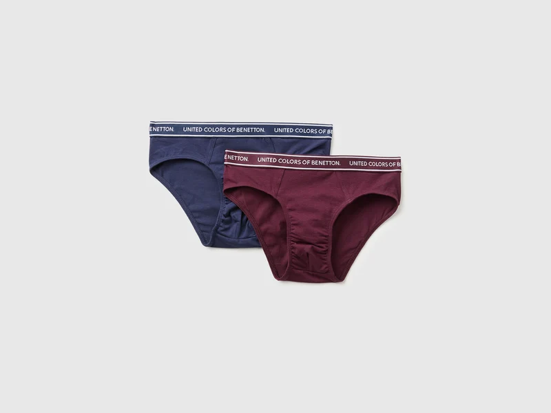 Set di due slip con elastico logato