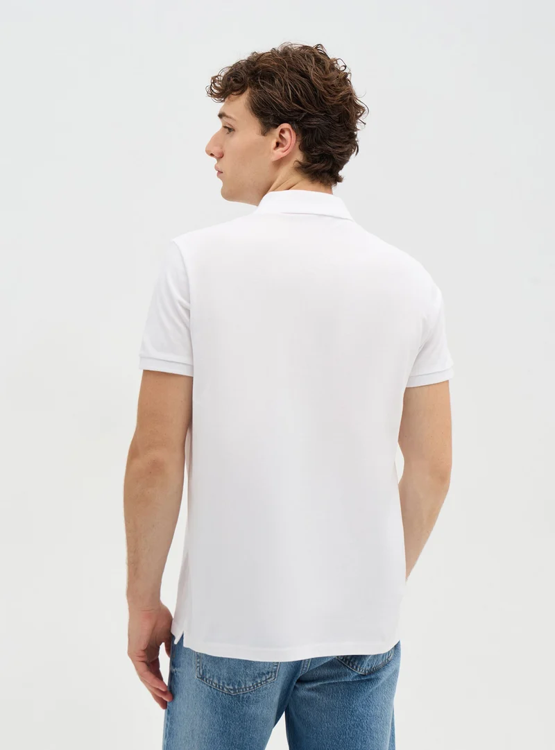 T-shirt polo a tinta unita