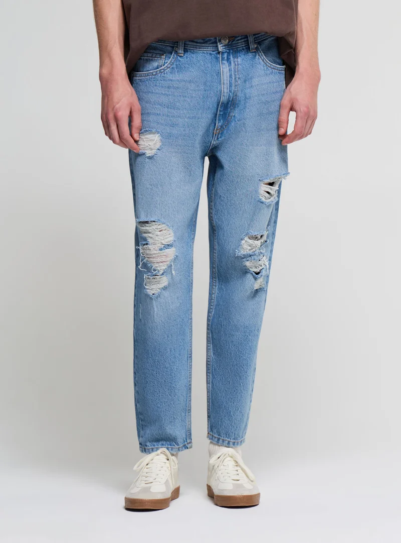 Jeans relaxed con strappi