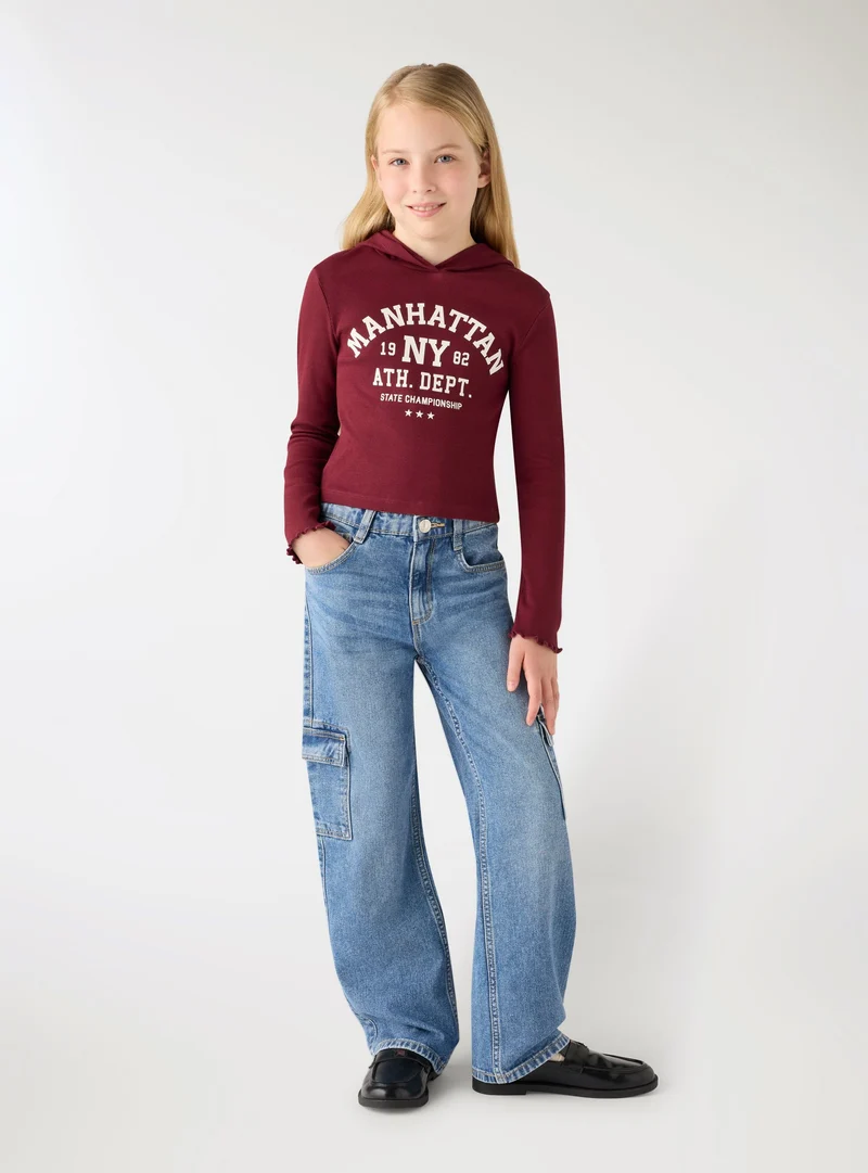 Jeans wide leg cargo
