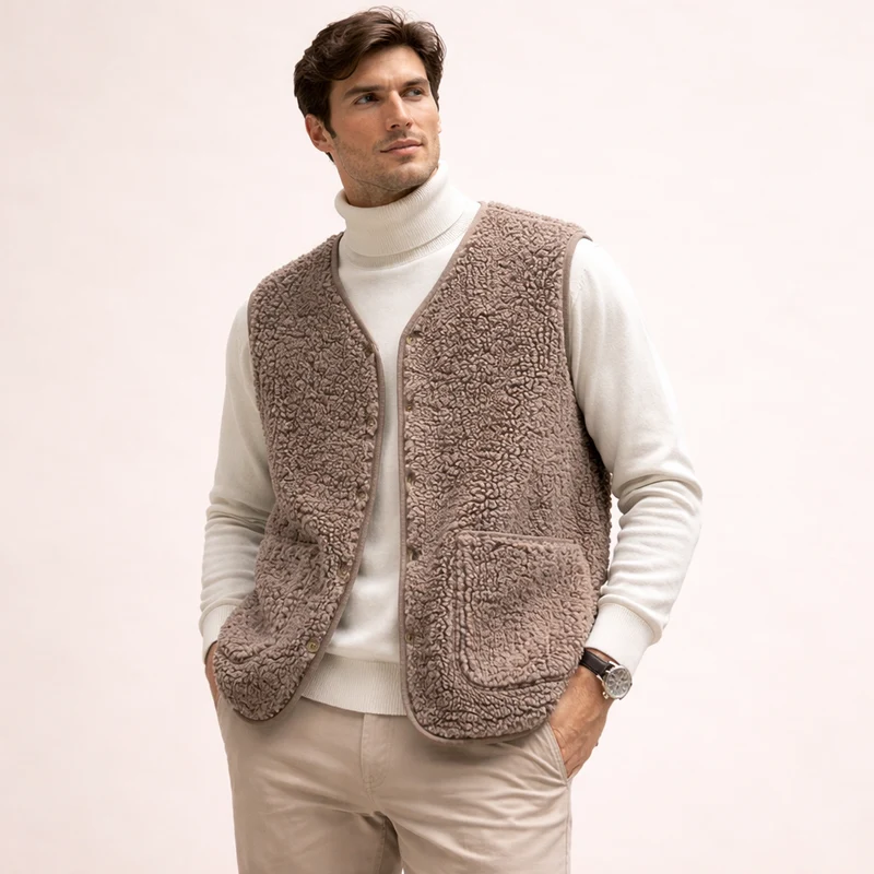 Ethan | Lightweight Warm Men's Lambswool Vest