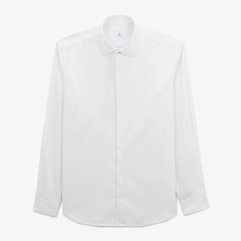 Chemise popeline confort stretch blanche