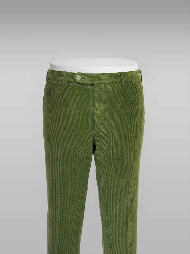 Green corduroy sport trousers