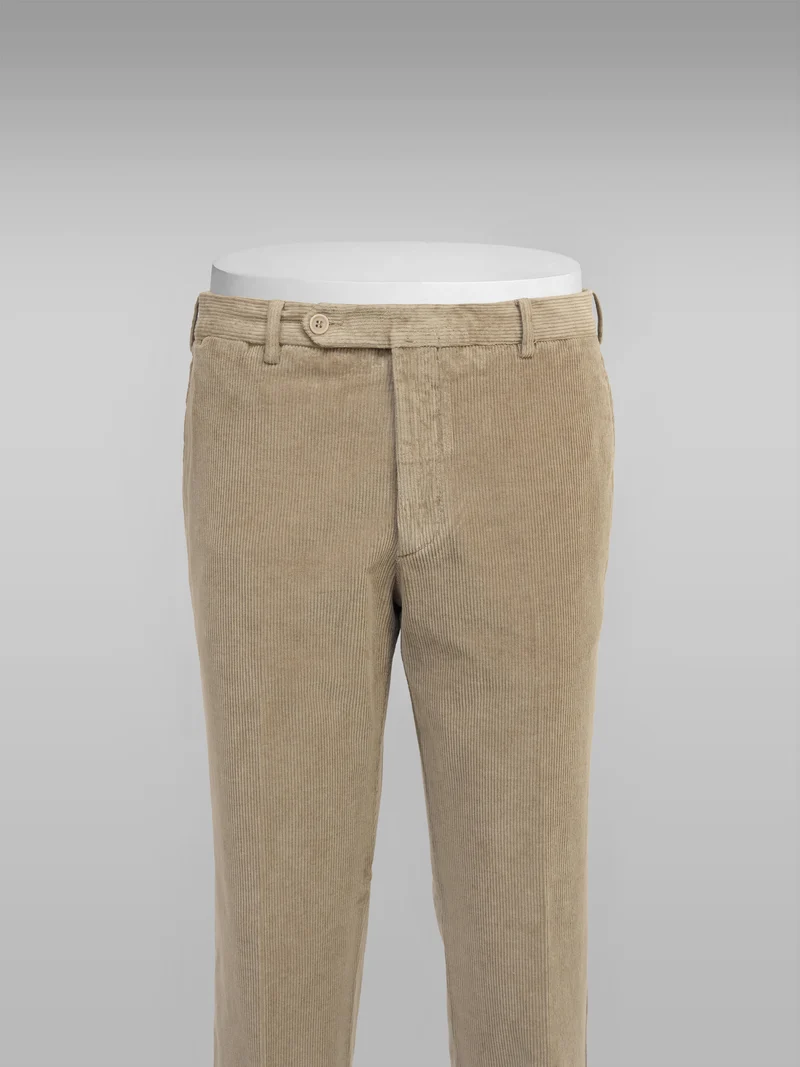 Beige corduroy sport trousers