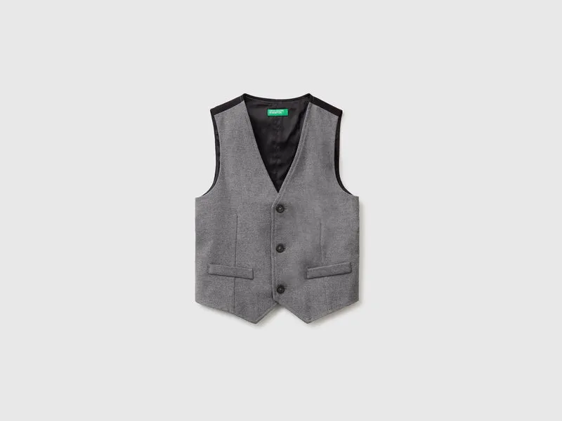 Gilet in flanella slim fit