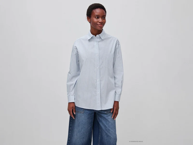 Camicia over fit a righe