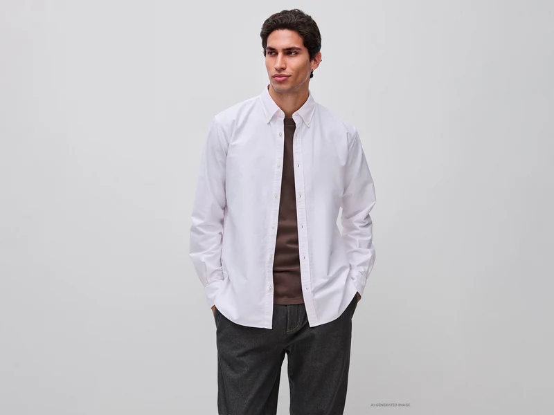 Camicia a righe button down