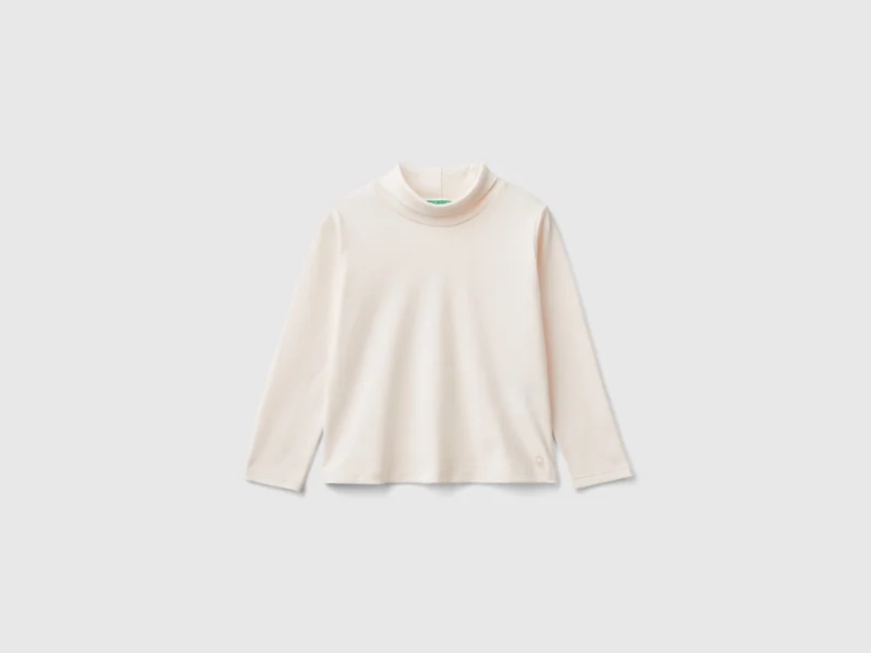 T-shirt dolcevita in caldo cotone bio