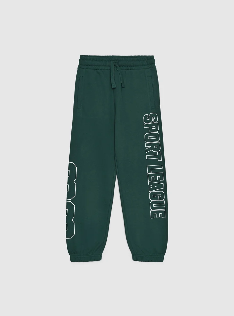 Pantaloni tuta lunghi con stampa college