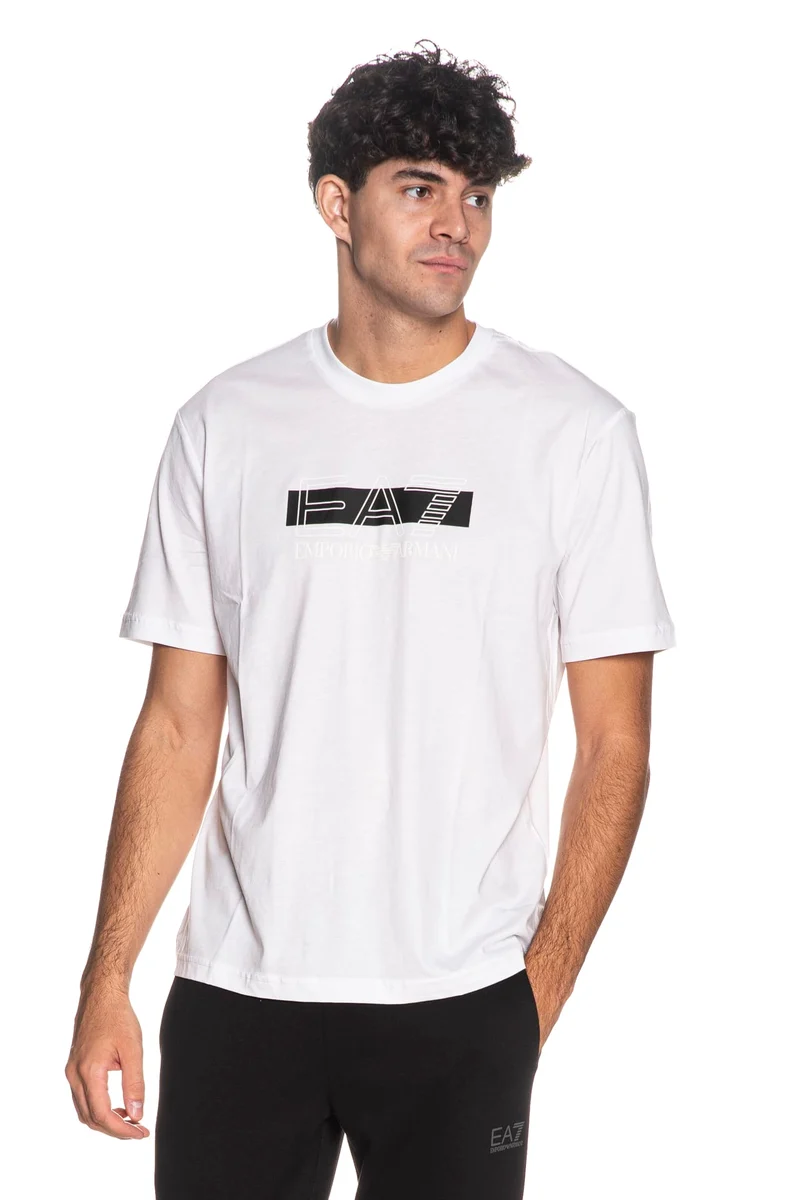 Train Visibility EA7 7M002415AF10375 - T-shirt Uomo Bianca