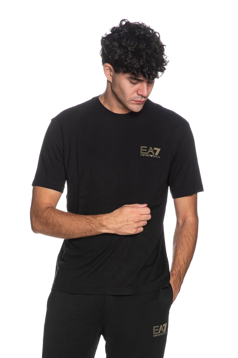 Train Premium Label EA7 7M002238AF13739 - T-shirt Uomo Nera