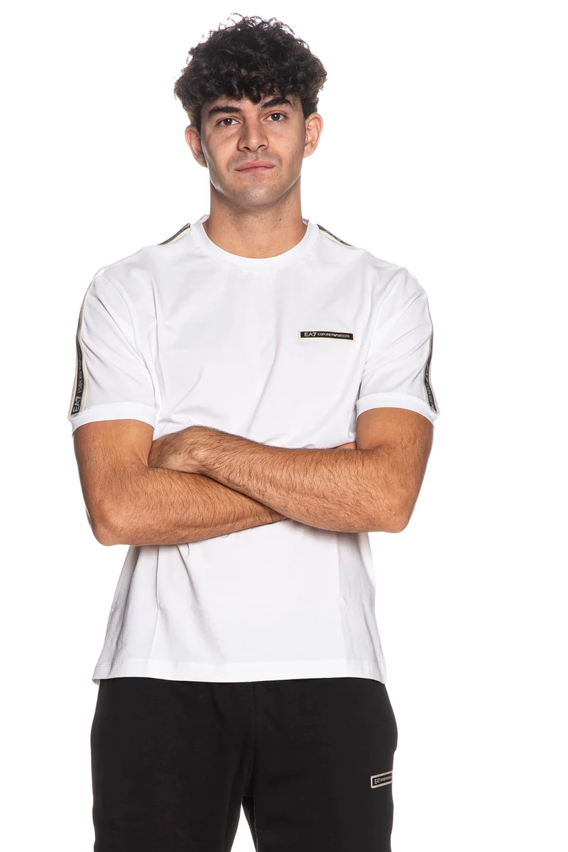 Train Logo Series EA7 7M002189AF10373 - T-shirt Uomo Bianca