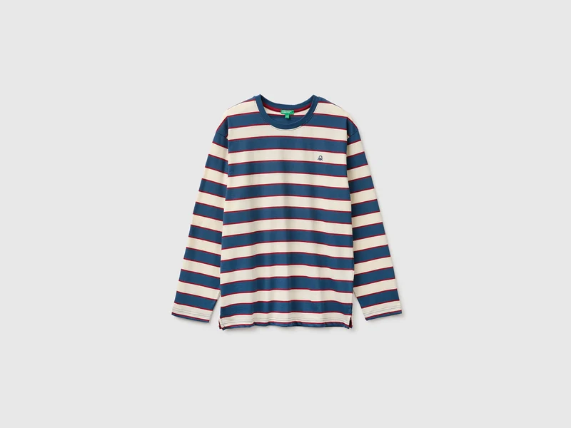 T-shirt a righe in cotone bio