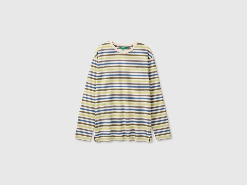 T-shirt a righe in cotone bio