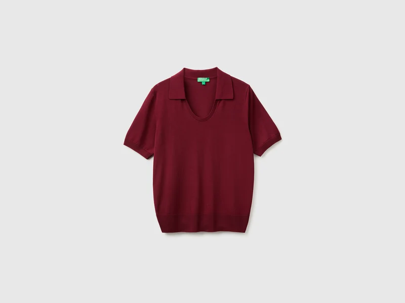 Maglia manica corta in misto seta